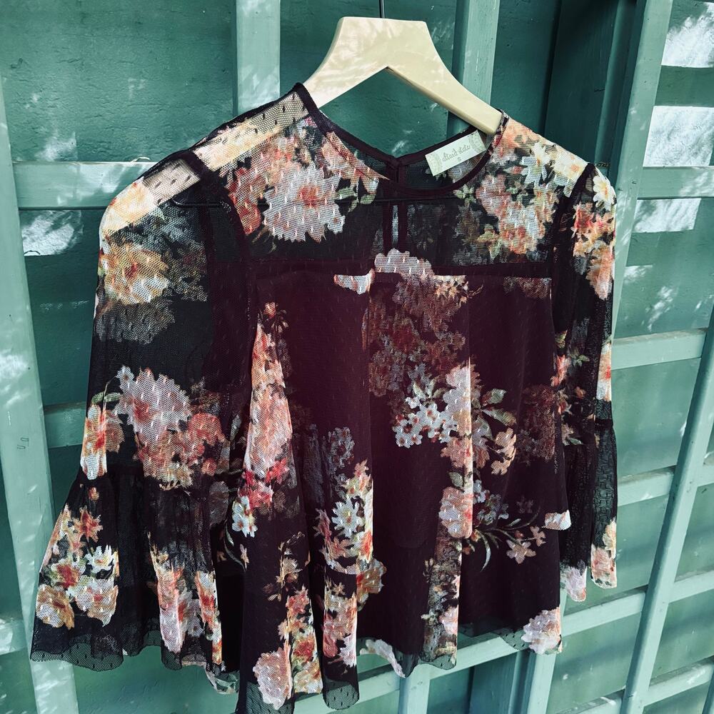 Altar’d State Romantic Floral Blouse Dark Cottagecore- Whimsygoth- size small